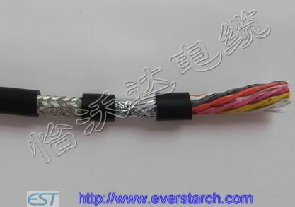 FX10P-CY 16芯26AWG 双绞屏蔽柔性控制电缆